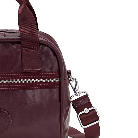 Kipling Hadya Metallic Schoudertassen Bordeaux | België 1800KO